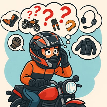 Alt du lurer på om MC-hjelmer, klær og utstyr!