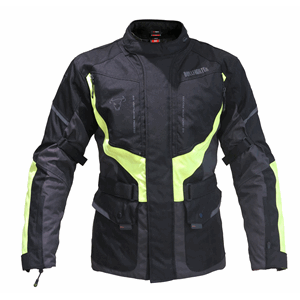 Bullfighter Journey Lang MC-Jakke Svart/Gre/Gul