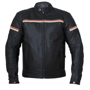 Bullfighter Tommy Skinnjakke Svart/Hvit/Ora