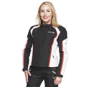 Sweep Milanese Dame MC-Jakke Svart/Hvit/Rød