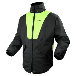 LS2 Regnjakke Svart/Gul- X-Rain