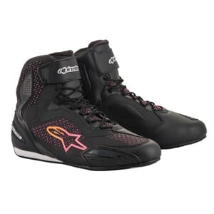 Alpinestars MC-Sko Faster 3 Rideknit Svart/Gul/Rosa