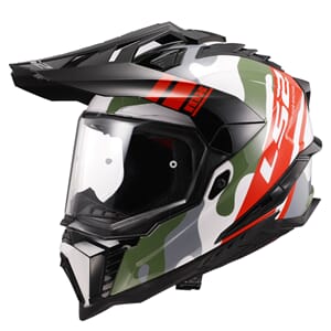 LS2 Endurohjelm MX701 Explorer Camox Gloss Hvit/Rød Camo