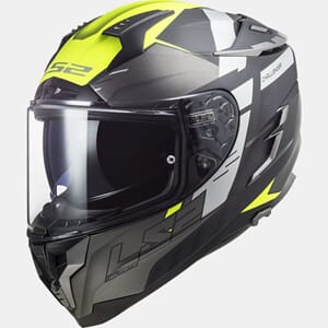 LS2 MC-Hjelm FF327 Challenger Allert Matt Titanium/Gul