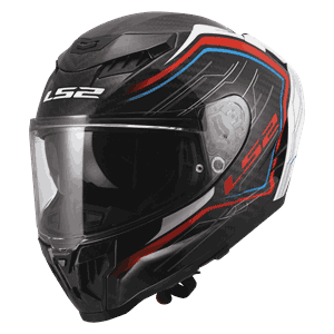 LS2 MC-Hjelm FF807 Dragon Subic Hvit Blå Rød
