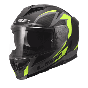 LS2 MC-Hjelm FF818 Storm III Dynamo Svart Hi-Vis Gul