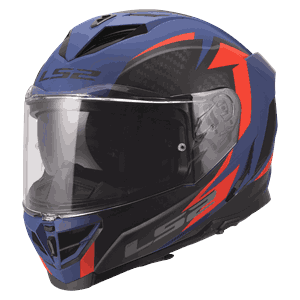 LS2 MC-Hjelm FF818 Storm III Dynamo Blå Rød