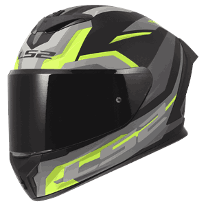 LS2 MC-Hjelm FF820 Rapid III Hyper Svart H-Vis Gul