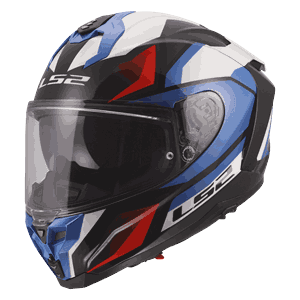 LS2 MC-Hjelm FF817 Challenger II viper Hvit Blå Rød