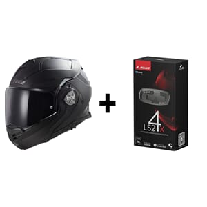 LS2 Åpningshjelm FF901 Advant X Matt Svart m/ Cardo 4X