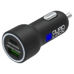 Quad Lock Dual USB C+A Car Charger 48W